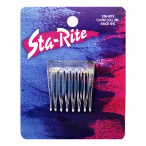 Plastic Side Combs - Crystal, 1½" inch