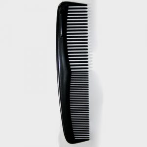 5" Black Plastic Pocket Comb with Clip