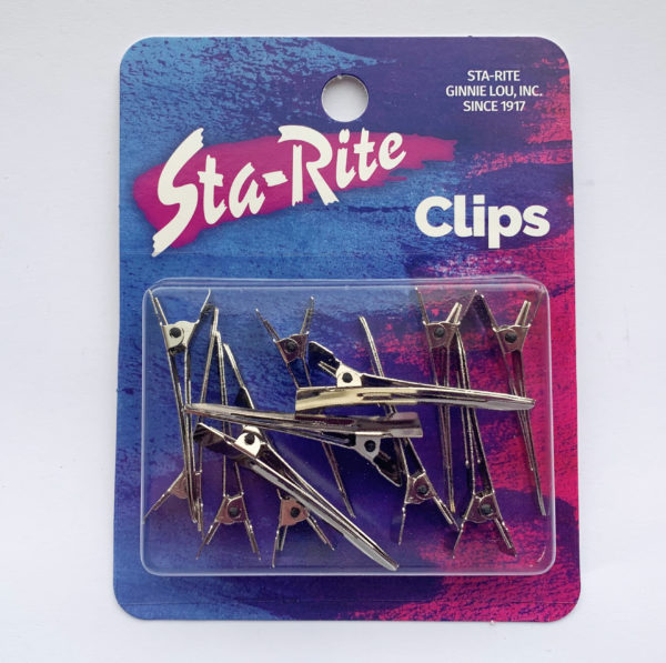 317 edit Beautician curl clips, single prong clips