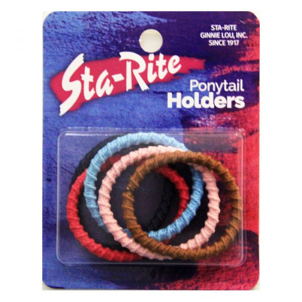 Metal-Free Ponytail Holder with Thread Wrap - Assorted Colors