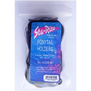 Large Metal-Free Ponytail Holders - Bulk (60ct)
